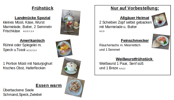 Frühstück und Co.