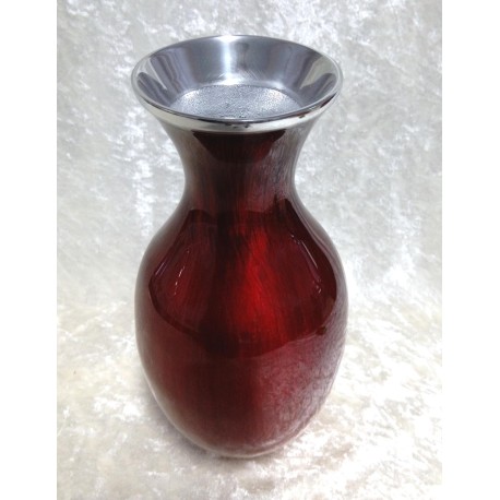 Vase Vegas 23 cm rot schimmernd