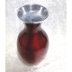 Vase Vegas 23 cm rot schimmernd