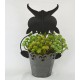 Topfstecker Eule aus Metall