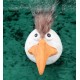 Vogel Mario 7 cm Eierkopf mit Haaren
