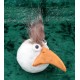 Vogel Mario 7 cm Eierkopf mit Haaren