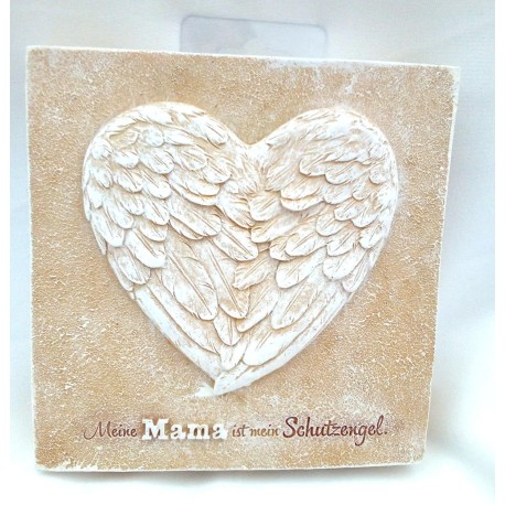Poesie Tafel 16x16x3 cm Kunststein formano