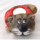 Teelichthalter Katze Mauz rot