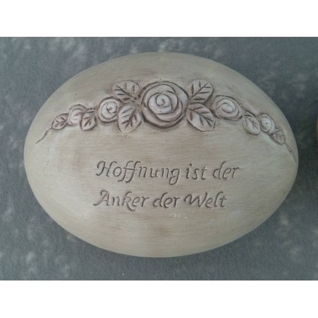 Stein mit Spruch