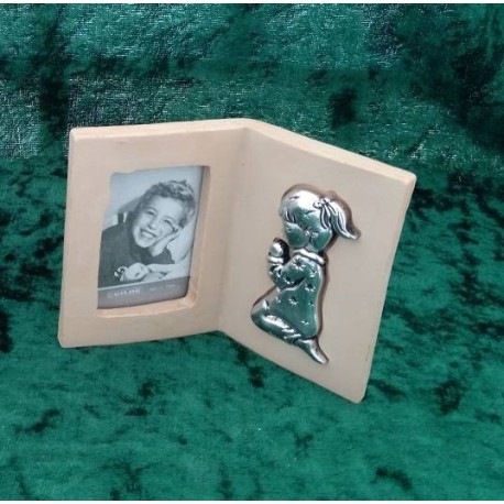 Bilderrahmen mit Mädchen aus Resin