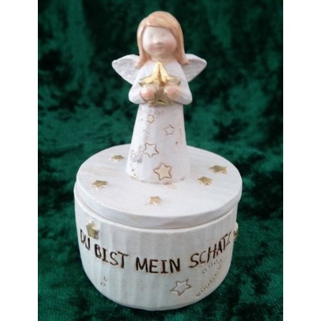 Engel auf Dose mit Stern Mutmacher