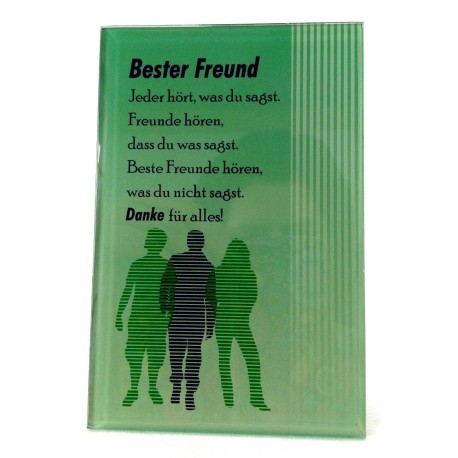Gilde Glas Bild mit Spruch Bester Freund
