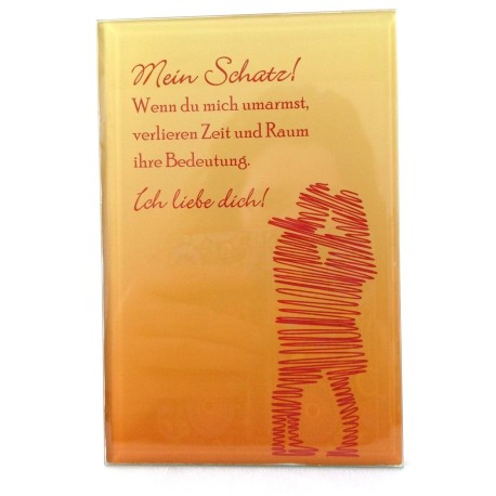 Gilde Glas Bild mit Spruch Mein Schatz
