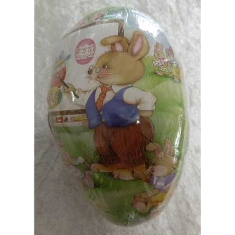 Papp-Füllei 12 cm mit Osterhase Mann bedruckt