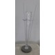 Vase Dreieck Glas und Metall 55 cm  hoch