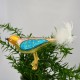 Christbaumschmuck Vogel rosa / türkis