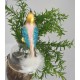 Christbaumschmuck Vogel rosa / türkis