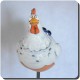 Garten Kugel Henne weiss