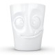 Henkeltasse weiß 350 ml mit Gesicht witzig