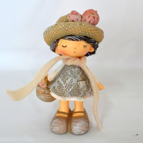 Mädchen mit Erdbeere 10 cm