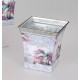 Blumentopf aus Metall mit Flieder 14 cm
