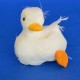 Feder Ente weiß 9x9 cm