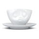 Kaffeetasse weiß 200 ml mit Gesicht küssend