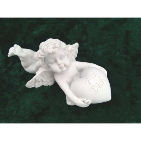 Engel liegend mit Herz 13 cm