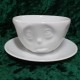 Kaffeetasse weiß 200 ml mit Gesicht Och Bitte