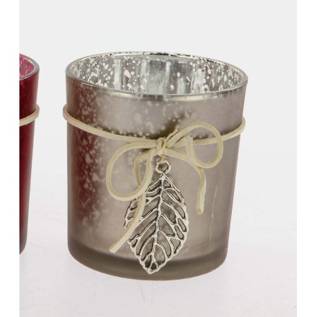 Windlicht Teelichtglas Vintage 8 cm