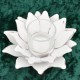 Teelichthalter Blüte weiss 12 cm aus Metall
