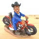 Räucherfigur Motorradfahrer Cowboy