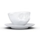 Kaffeetasse weiß 200 ml mit Gesicht lecker