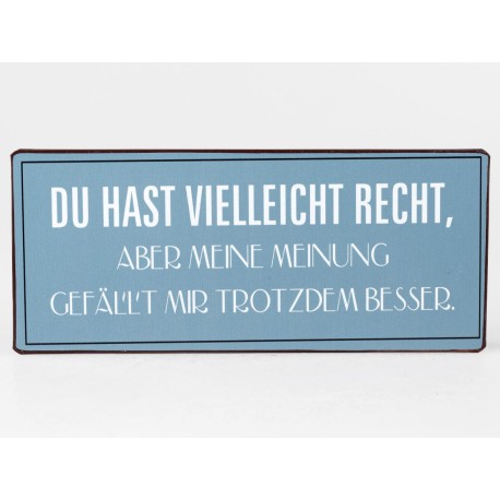 Wandbild Metall "Bitte im sitzen ...."