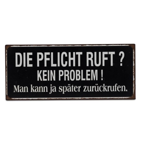Wandbild Metall "Bitte im sitzen ...."