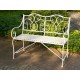 Bank Hyde Park 110 cm weiß / creme lackiert