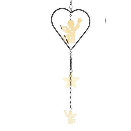 Schlitten goldfarben antik patiniert 48 cm