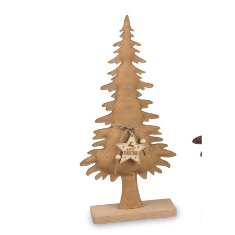 Tannenbaum Lederoptik beige 38 cm