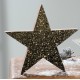 Stern aus MDF in schwarz und goldenen gesprenkel