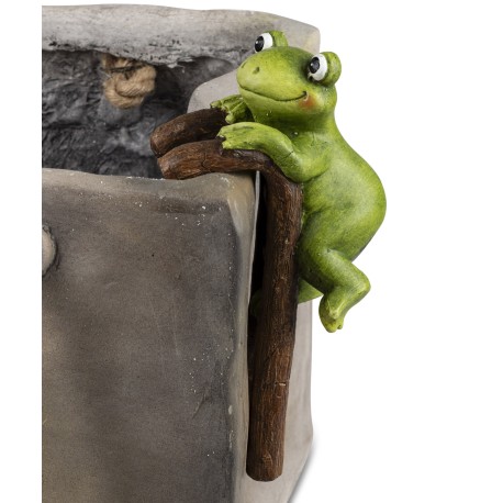 Kübelhänger Frosch mit Leiter 18 cm