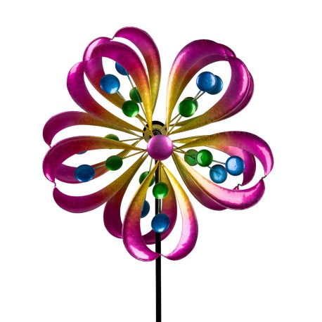 Windrad bunt drehende Räder 34 cm