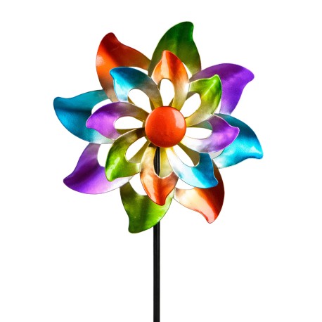 Windrad bunt drehende Räder 30 cm