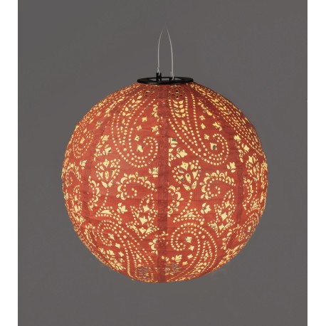 Solar Lampe LED aus Papier im pastellton türkis
