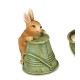 Hase braun am Eimer 8 cm