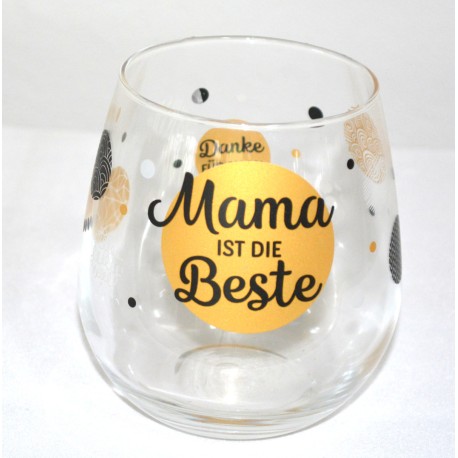 Glas mit Spruch "Omas sind wie Mamas ...."