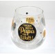 Glas mit Spruch "Banke Papa das du ..."