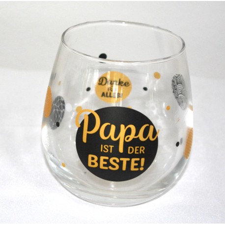 Glas mit Spruch "Für den Besten Papa  ..."