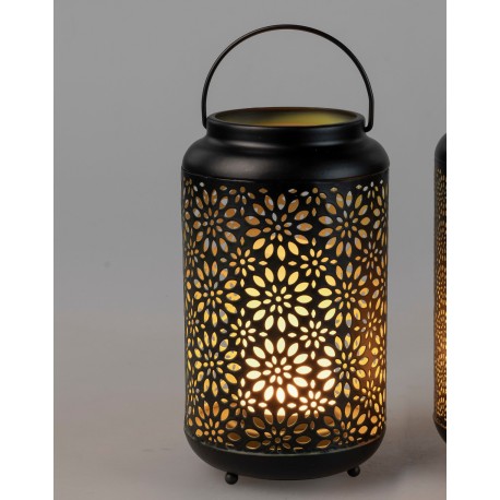 Laterne / Lampe LED aus Metall 20 cm