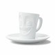 Espressotasse Mug weiß 80 ml mit Gesicht witzig