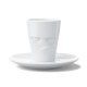 Espressotasse Mug weiß 80 ml mit Gesicht vergnügt