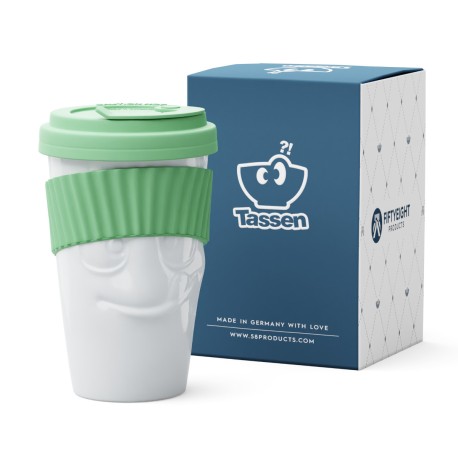 To Go Becher weiß 400 ml Gesicht Lecker Mint