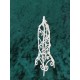 Mini Garten Rankhilfe aus Metall weiß 8 cm
