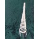 Mini Garten Rankhilfe aus Metall weiß 18 cm