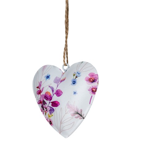 Hänger Herz mit bunten Blumen 7 cm
